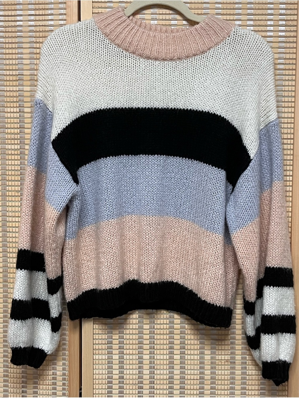 Oversized Striped Pastel Cellblock Sweater